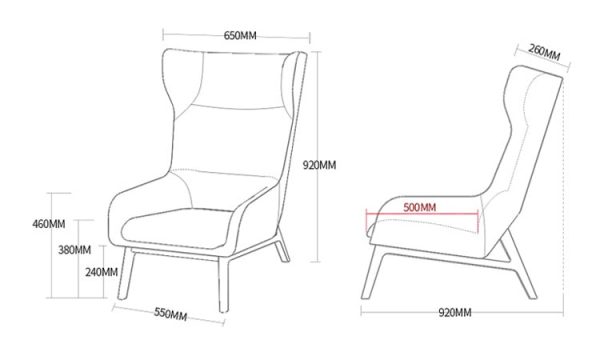 Turbo High Back Armchair Wingback Chair Singapore