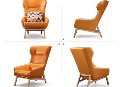 Turbo High Back Armchair Wingback Chair Singapore