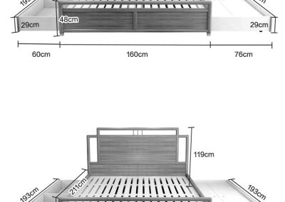 Beringen Pull Out Bed Frame Singapore Trundle Bed SingaporeHomeFurniture