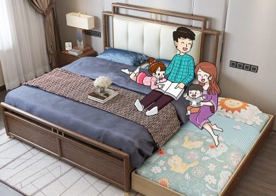 Beringen Pull Out Bed Frame Singapore Trundle Bed SingaporeHomeFurniture
