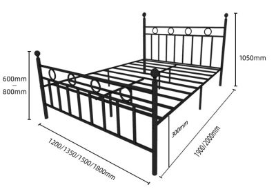 Blankenberge Wrought Iron Bed Frame Singapore SingaporeHomeFurniture