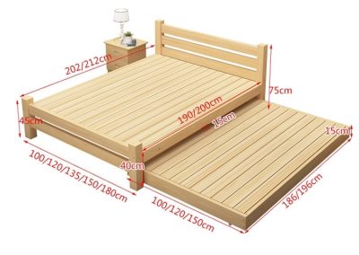Ostend Pull Out Bed Frame Singapore Trundle Bed SingaporeHomeFurniture