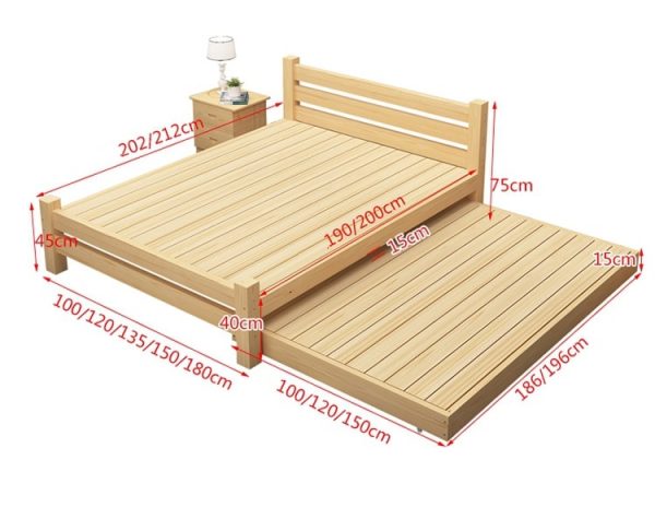 Ostend Pull Out Bed Frame Singapore Trundle Bed SingaporeHomeFurniture