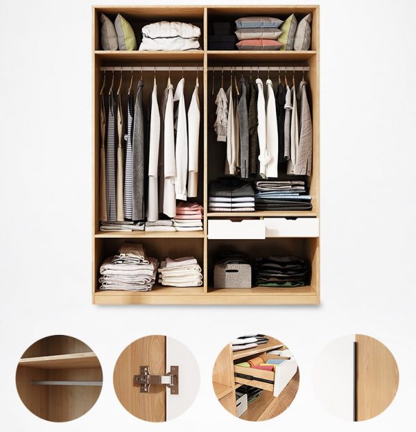 Reynosa Solid Wood Wardrobe Singapore SingaporeHomeFurniture