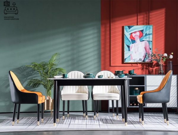 Annecy Leather Dining Chair Singapore SingaporeHomeFurniture