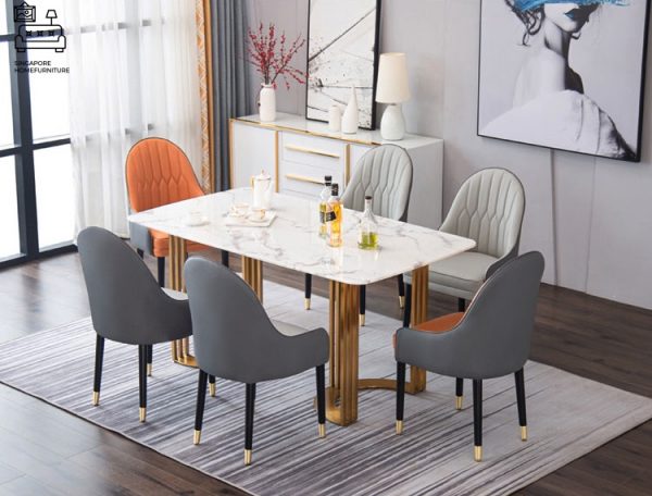 Annecy Leather Dining Chair Singapore SingaporeHomeFurniture