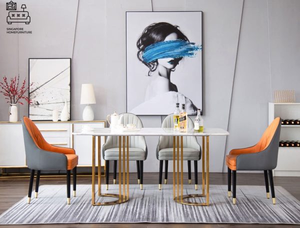 Annecy Leather Dining Chair Singapore SingaporeHomeFurniture