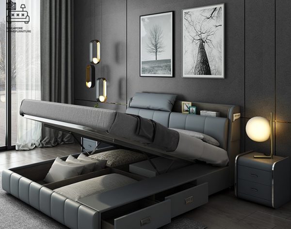 Dinant Divan Bed Frame Singapore Bed with storage space SingaporeHomeFurniture