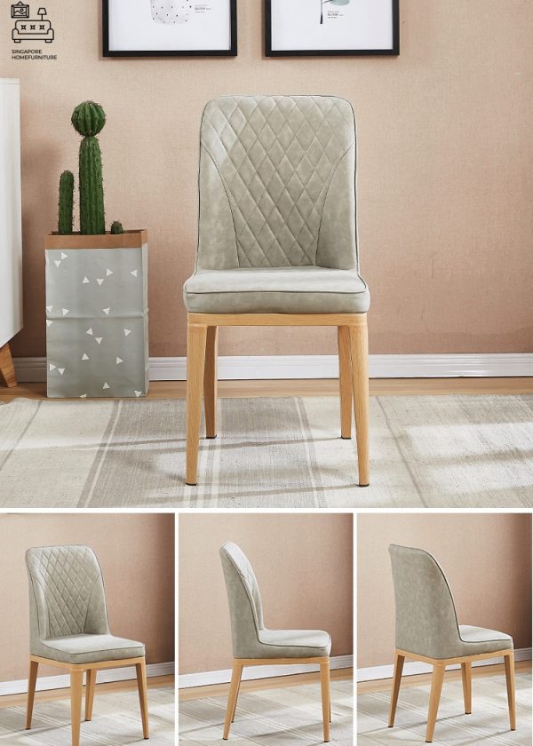 Rouen Leather Dining Chair Singapore SingaporeHomeFurniture
