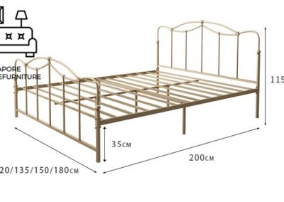 Dendermonde Wrought Iron Bed Frame Singapore SingaporeHomeFurniture