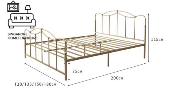 Dendermonde Wrought Iron Bed Frame Singapore SingaporeHomeFurniture