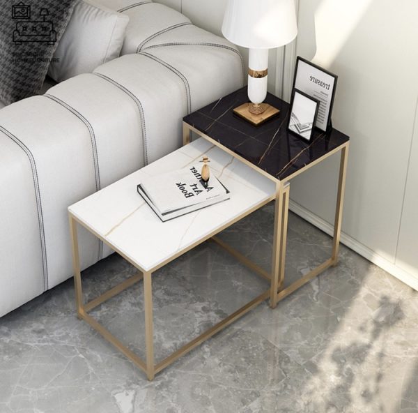 BREDA® Nesting Table | Colour Customisation: Primary Table, Secondary Table, Legs = Black OR White OR Gold | $$ - Image 11
