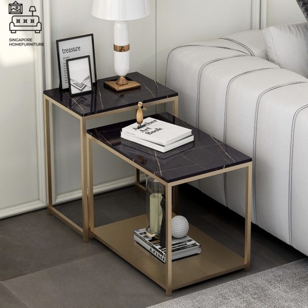 BREDA® Nesting Table | Colour Customisation: Primary Table, Secondary Table, Legs = Black OR White OR Gold | $$ - Image 20