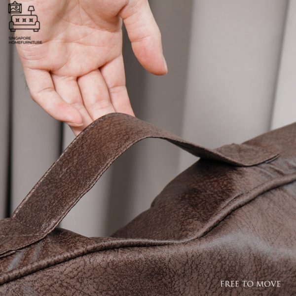 Decin Leather Bean Bag Singapore SingaporeHomeFurniture