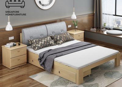 Geel Pull Out Bed Frame Singapore Trundle Bed SingaporeHomeFurniture