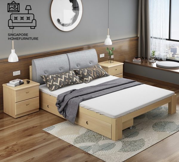 Geel Pull Out Bed Frame Singapore Trundle Bed SingaporeHomeFurniture