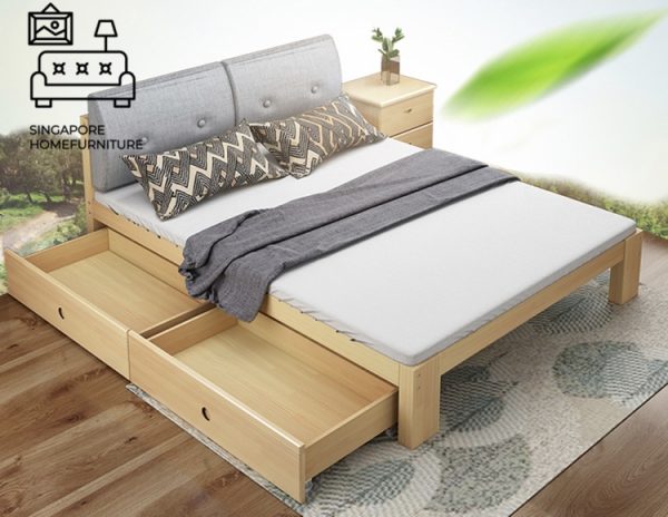 Geel Pull Out Bed Frame Singapore Trundle Bed SingaporeHomeFurniture