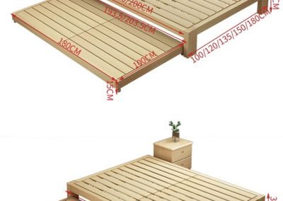 Geel Pull Out Bed Frame Singapore Trundle Bed SingaporeHomeFurniture