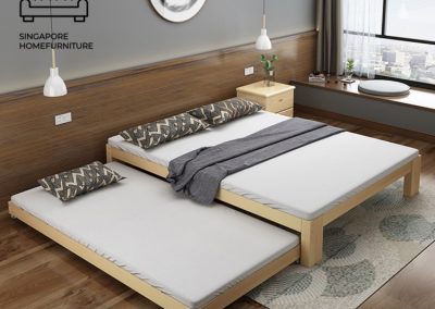 Geel Pull Out Bed Frame Singapore Trundle Bed SingaporeHomeFurniture
