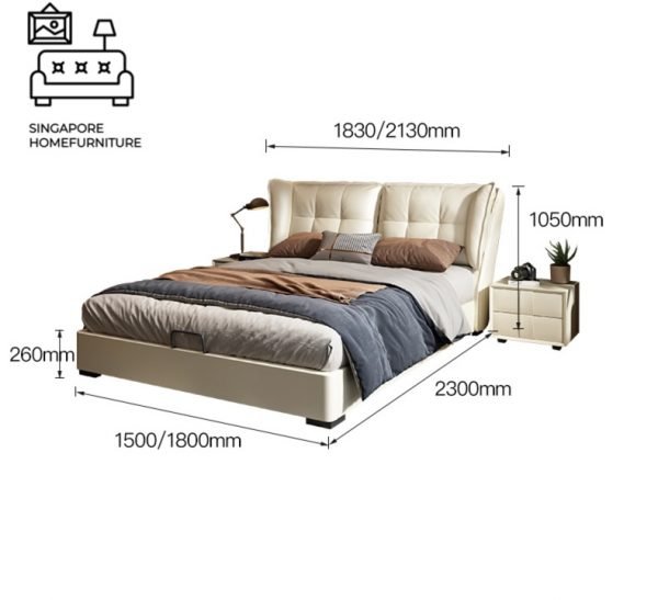 Halle Divan Bed Frame Singapore Bed with storage space SingaporeHomeFurniture