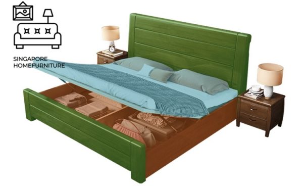 Ixelles Divan Bed Frame Singapore Bed with storage space SingaporeHomeFurniture