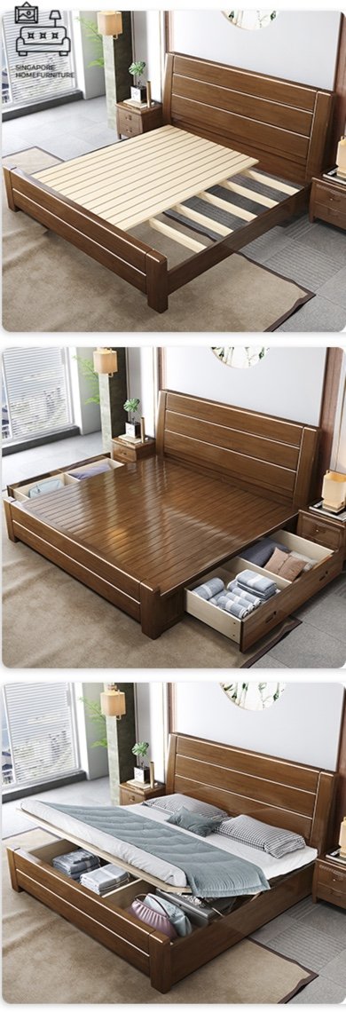 Ixelles Divan Bed Frame Singapore Bed with storage space SingaporeHomeFurniture