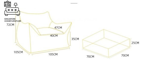 Karlovy Bean Bag Chair Singapore SingaporeHomeFurniture