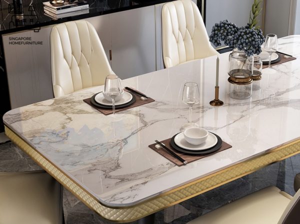 LEIDEN® Marble Dining Table | Elegant, Classy, Posh | 4 Colours | 3 Lengths | $$$ - Image 6
