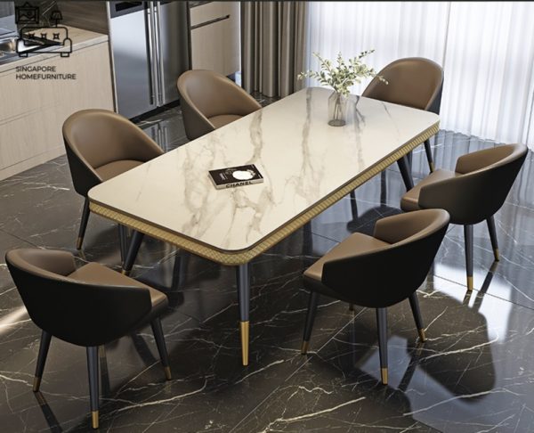 LEIDEN® Marble Dining Table | Elegant, Classy, Posh | 4 Colours | 3 Lengths | $$$ - Image 8