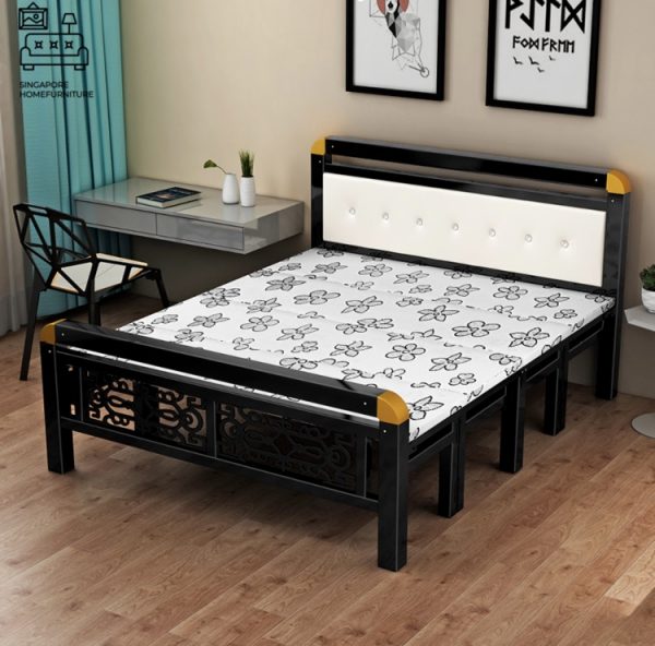 LIER® Foldable Bed Frame | Folding Mechanism | 5 Sizes: Twin, Small Double, Queen, King | Option: Mattress | $$ - Image 7