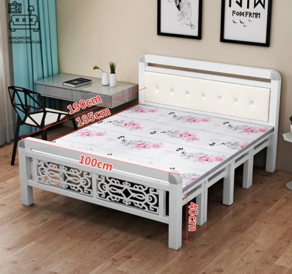 LIER® Foldable Bed Frame | Folding Mechanism | 5 Sizes: Twin, Small Double, Queen, King | Option: Mattress | $$ - Image 5