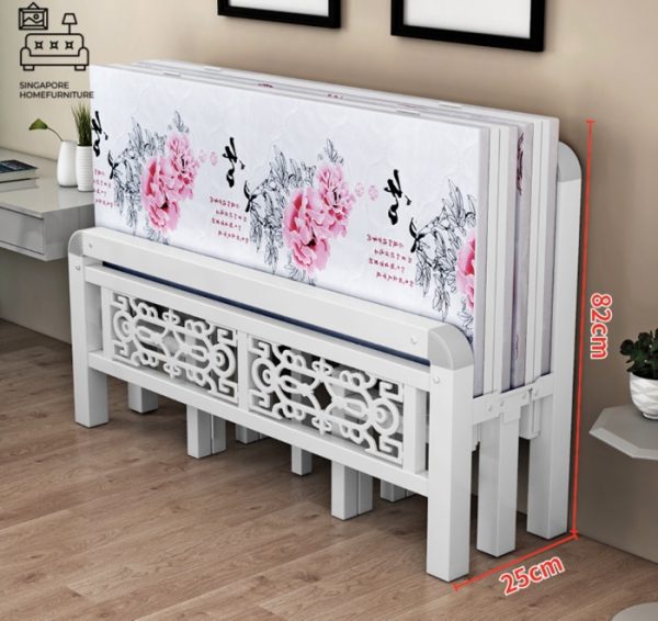 LIER® Foldable Bed Frame | Folding Mechanism | 5 Sizes: Twin, Small Double, Queen, King | Option: Mattress | $$ - Image 3