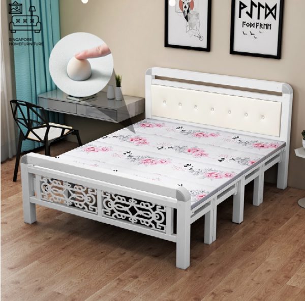 LIER® Foldable Bed Frame | Folding Mechanism | 5 Sizes: Twin, Small Double, Queen, King | Option: Mattress | $$ - Image 11