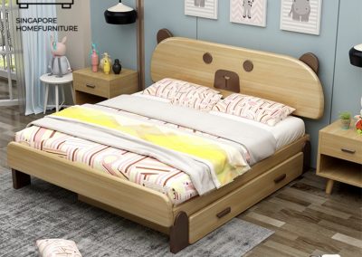 Lommel Pull Out Bed Frame Singapore Trundle Bed SingaporeHomeFurniture