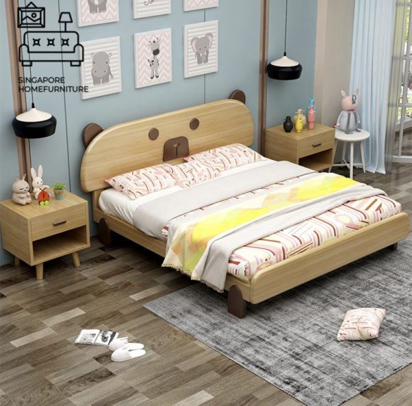 Lommel Pull Out Bed Frame Singapore Trundle Bed SingaporeHomeFurniture