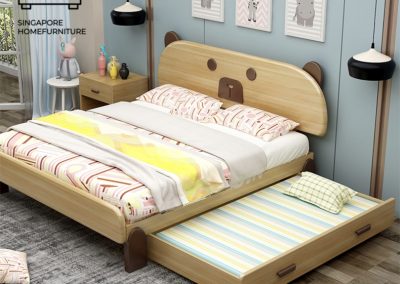 Lommel Pull Out Bed Frame Singapore Trundle Bed SingaporeHomeFurniture