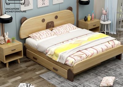 Lommel Pull Out Bed Frame Singapore Trundle Bed SingaporeHomeFurniture