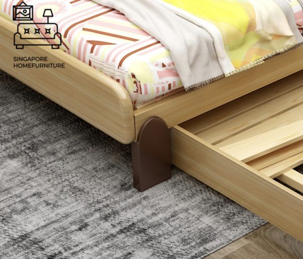 Lommel Pull Out Bed Frame Singapore Trundle Bed SingaporeHomeFurniture