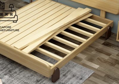 Lommel Pull Out Bed Frame Singapore Trundle Bed SingaporeHomeFurniture