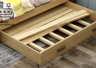 Lommel Pull Out Bed Frame Singapore Trundle Bed SingaporeHomeFurniture