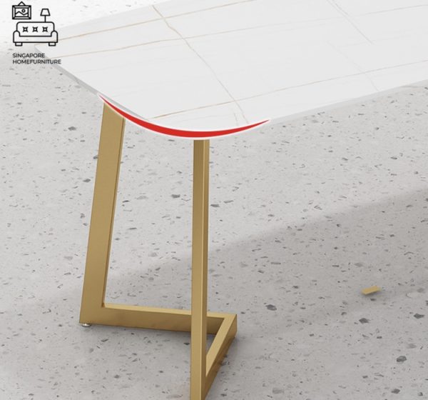 MEPPEL® Marble Dining Table | Elegant, Classy, Posh | Gold Frame | Length Option: 1200mm OR 1400mm | $ - Image 19