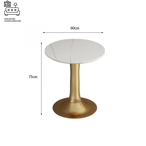 MEPPEL® Marble Dining Table | Elegant, Classy, Posh | Gold Frame | Length Option: 1200mm OR 1400mm | $ - Image 12