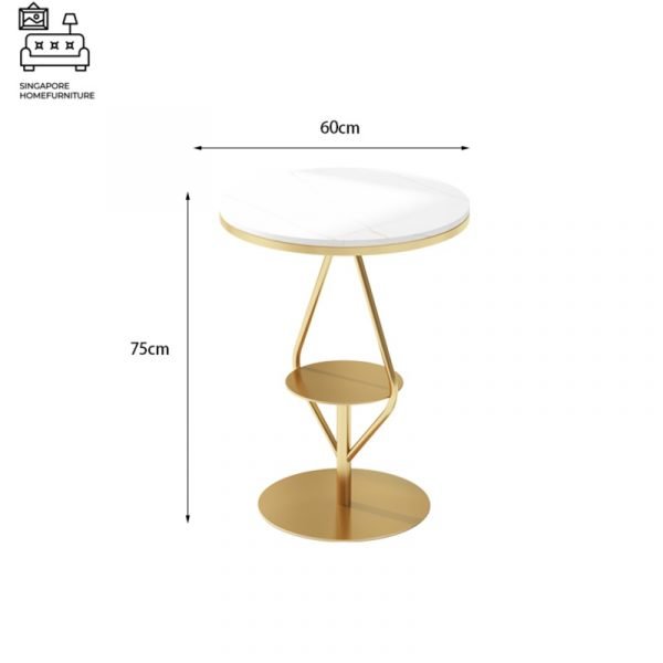 MEPPEL® Marble Dining Table | Elegant, Classy, Posh | Gold Frame | Length Option: 1200mm OR 1400mm | $ - Image 10