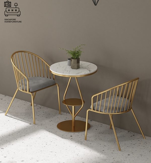 MEPPEL® Marble Dining Table | Elegant, Classy, Posh | Gold Frame | Length Option: 1200mm OR 1400mm | $ - Image 2