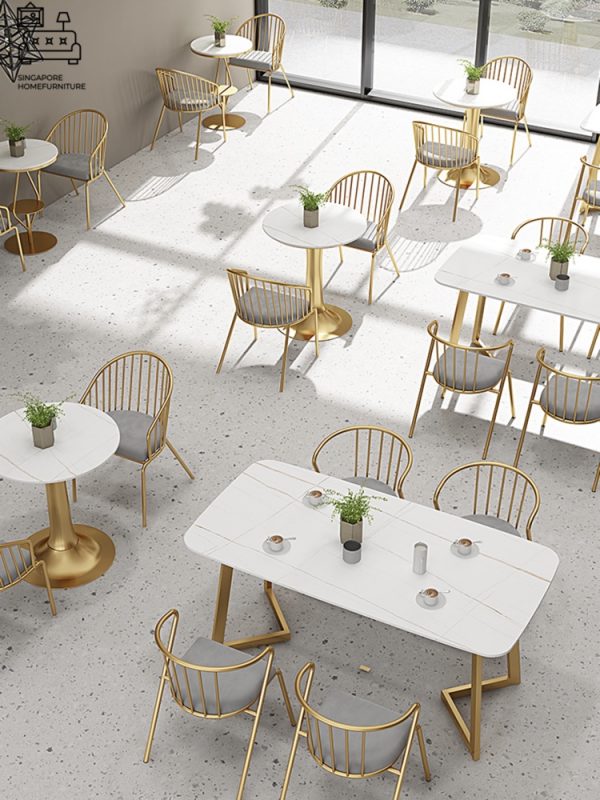 MEPPEL® Marble Dining Table | Elegant, Classy, Posh | Gold Frame | Length Option: 1200mm OR 1400mm | $ - Image 26