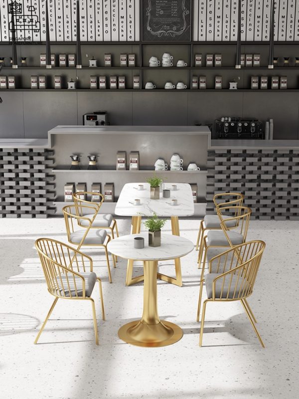 MEPPEL® Marble Dining Table | Elegant, Classy, Posh | Gold Frame | Length Option: 1200mm OR 1400mm | $ - Image 24