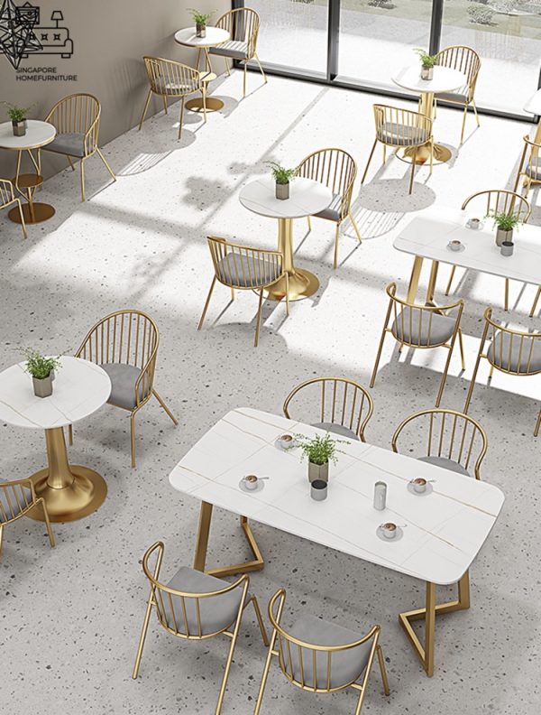 MEPPEL® Marble Dining Table | Elegant, Classy, Posh | Gold Frame | Length Option: 1200mm OR 1400mm | $ - Image 22