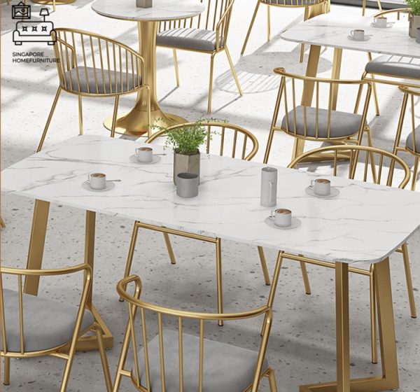 MEPPEL® Marble Dining Table | Elegant, Classy, Posh | Gold Frame | Length Option: 1200mm OR 1400mm | $ - Image 20