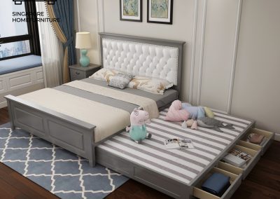 Mouscron Pull Out Bed Frame Singapore Trundle Bed SingaporeHomeFurniture