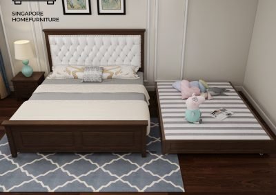 Mouscron Pull Out Bed Frame Singapore Trundle Bed SingaporeHomeFurniture